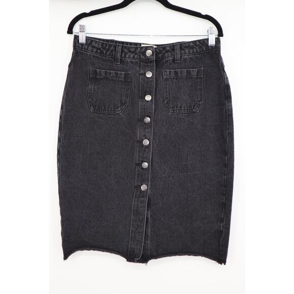 Marine Layer Black Denim Skirt Size 29 Women's - Picture 1 of 4